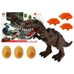 Dinosaurus čo kladie vajíčka hnedo-čierny 